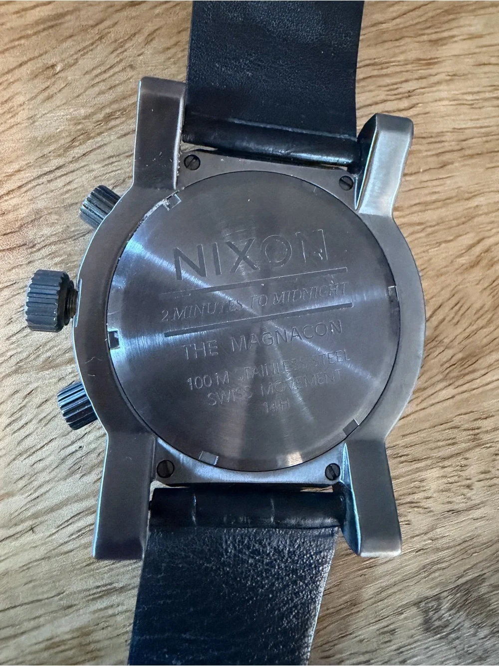 Nixon The Magnacon Black Stainless Steel Chronograph Watch